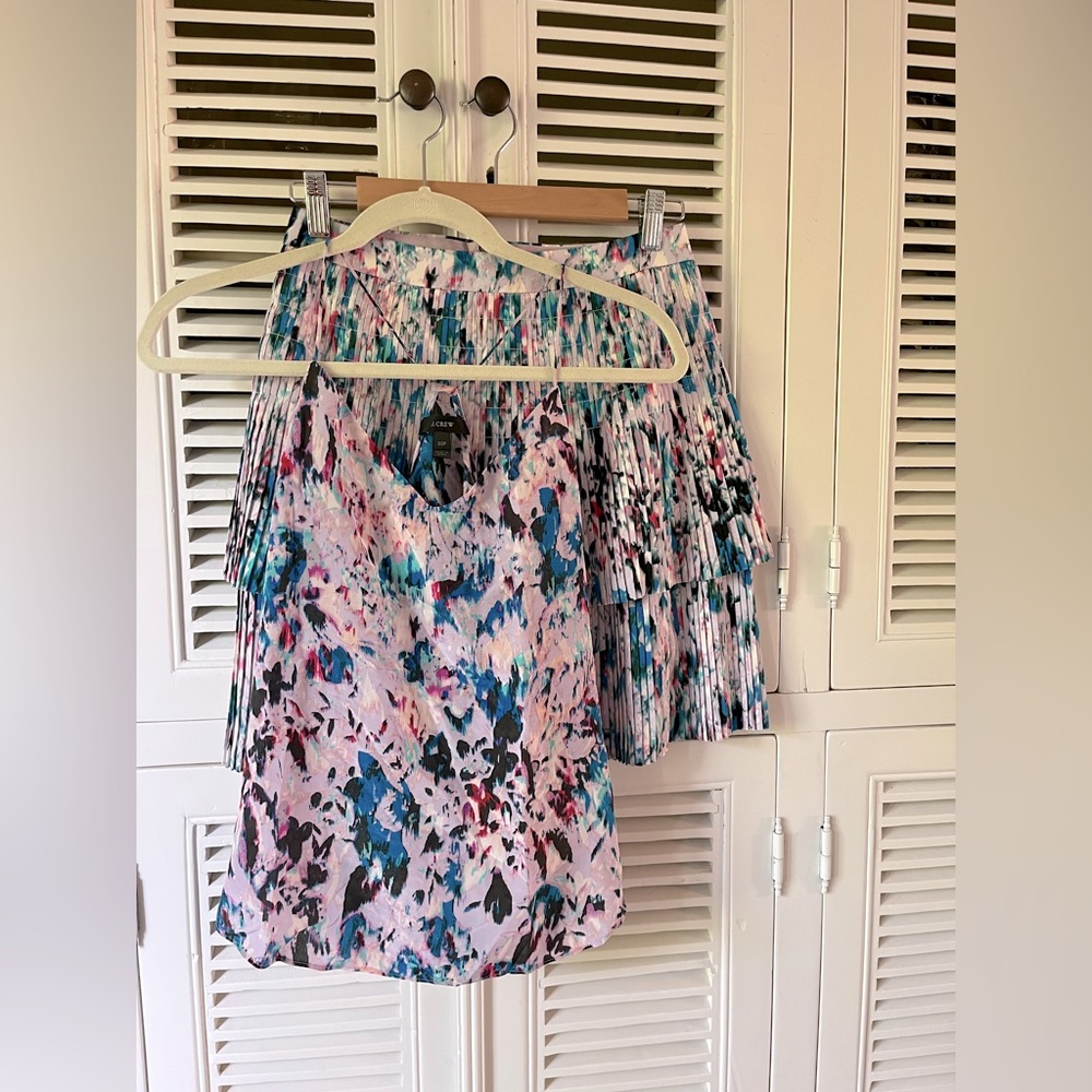Jcrew watercolor matching set NEW never worn